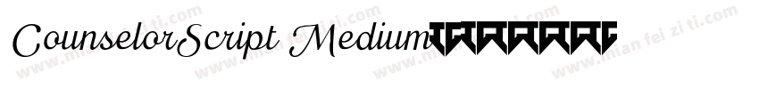 CounselorScript Medium字体转换